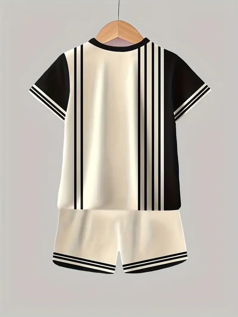 striped shorts and t-shirt set for children