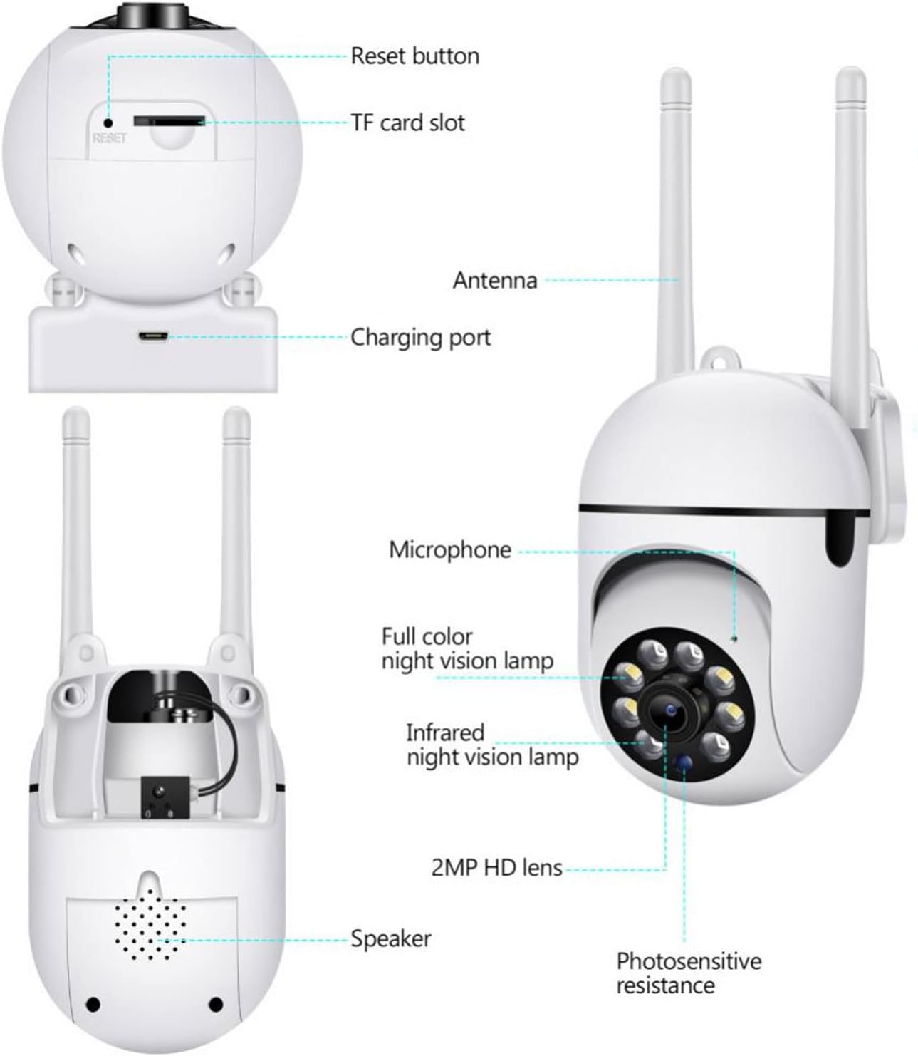 1080P Indoor Security Camera, HD Night Vision