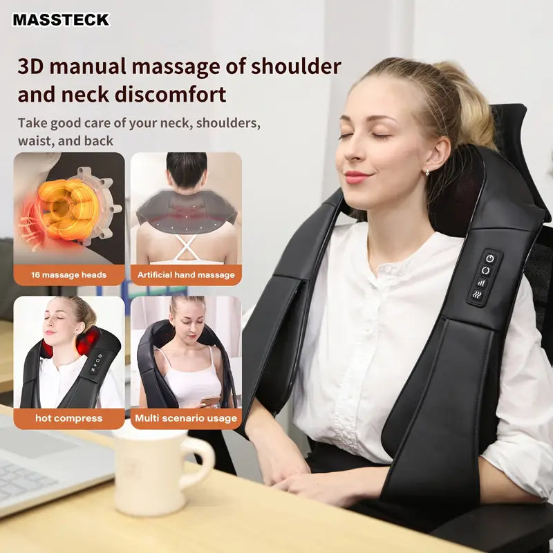 SHIATSU neck shoulder massager