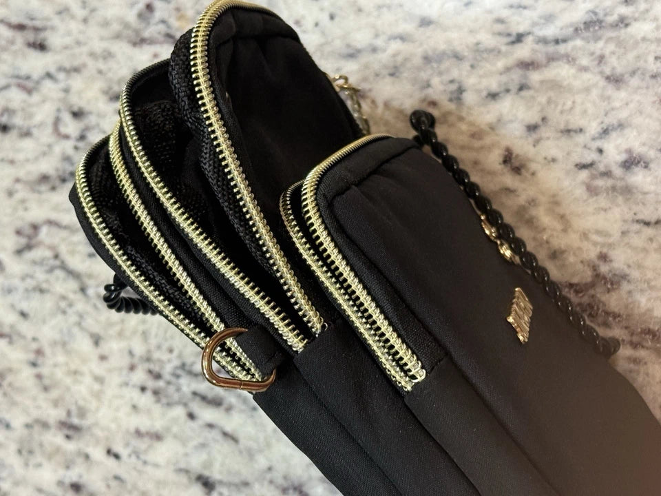 Jingpin Black Phone Purse Wallet Crossbody