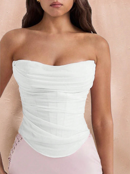 Summer White Tube Top Corset Top