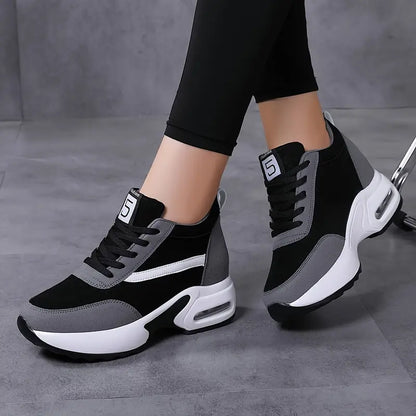 Women's Lightweight Casual Sneakers with Hidden Height Boost