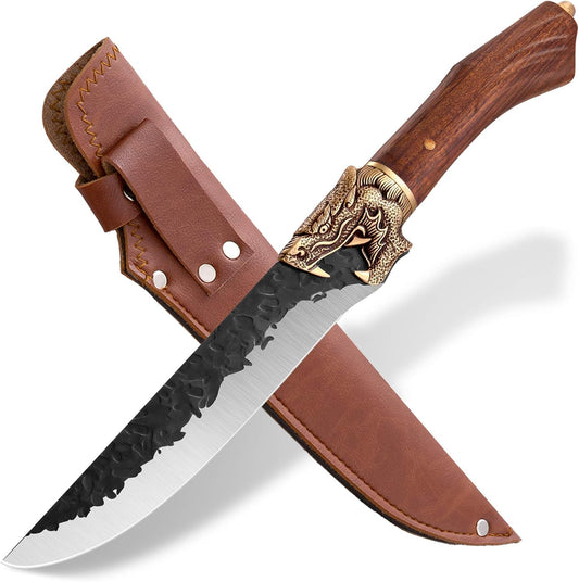 Purple Dragon Meat Cleaver Hand Forged Chef Knives